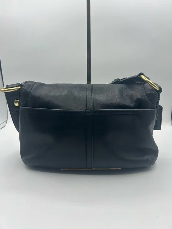 Coach Black Leather Shoulder Bag with Gold Hardware - Picture 2 of 16
